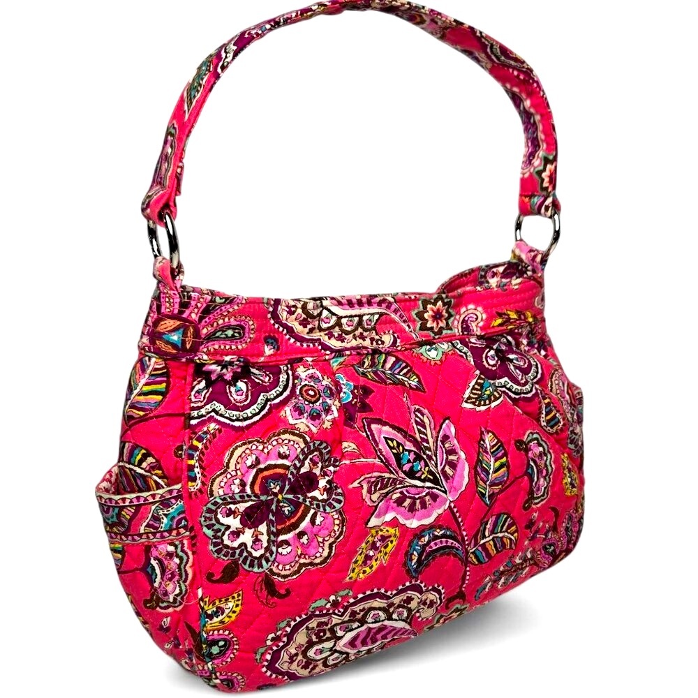 Vera Bradley Call Me Coral Quilted Handbag Women's Floral Fabric Summer Resort